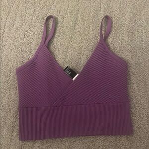 Forever 21 Purple Ribbed Tank Top